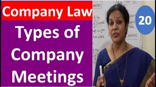 20. "Types of Company Meetings" - Company Law Subject