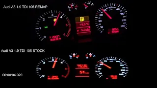 Audi a3 8p 1.9 TDI 105 Stock Vs Stage 1