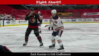 NHL fight alert - Zack Kassian vs  Erik Gudbranson