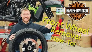 How to Remove & Install Front Wheel and Tire on a Harley Davidson Touring Bike