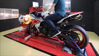 2012 Yamaha YZF-R1 Dyno Run Top Speed 306 km/h with Akrapovic Evolution Full Titanium Exhaust