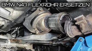 BMW E90 E91 N47 | defektes Flexrohr ersetzen | DPF ausbauen | Flex Pipe replace