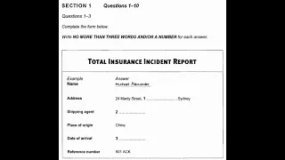 Cambridge 8 - Test 2 - Section 1 - Total Insurance Report