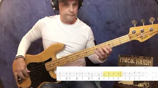 “A Whiter Shade of Pale” – Procol Harum -  Bass Cover (Bass Tabs & Lyrics)  FRANKS BASS COVERS