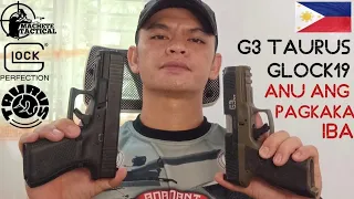 ANU ANU ANG MGA PAGKAKA IBA NG G3 TAURUS & GLOCK 19 GEN5,  #glock19 #g3taurus #review #viralvideo #