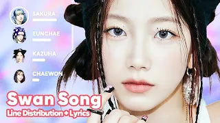 LE SSERAFIM - Swan Song (Line Distribution + Lyrics Karaoke) PATREON REQUESTED