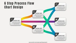 42.[PowerPoint] Create 6 Step Process Flow Chart Design | Tutorial | Free Slide | PPT Template