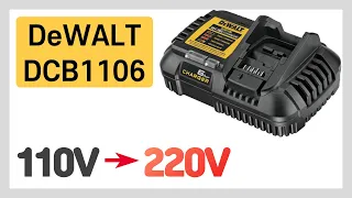 Converting DEWALT 110v DCB1106 charger to 220v