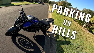 How To Park A Motorcycle on a Hill