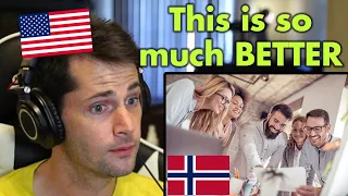 American Reacts to What it's Like Working in Norway