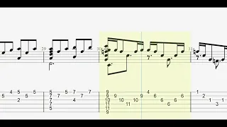 Edvard Grieg: Morning Mood from Peer Gynt full tablature/sheet music for solo fingerstyle guitar
