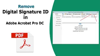 How to remove digital signature ID in adobe acrobat pro dc