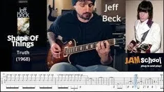 Jeff Beck Shape of Things Guitar Solo (With TAB)