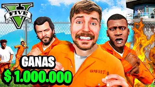 Si Escapas de PRISIÓN Ganas $1.000.000 😱 Con MrBeast! GTA V 2024