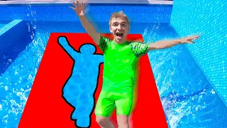 Jumping Through IMPOSSIBLE Shapes into Backyard Pool! (Sharer Family Vacation $10,000 Challenge)