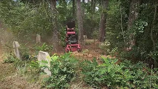 I CUT this HISTORIC CEMETARY that was left NEGLECTED after HURRICANE FLORENCE - RECOVERED TOMBSTONES