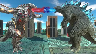 Godzilla vs. Kong : The epic battle vs Mechagodzilla! - Animal Revolt Battle Simulator