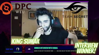 WINNER INTERVIEW WITH SUMAIL - TEAM LIQUID VS TEAM SECRET - DPC WEU 2021/2022 Tour 2: Division I