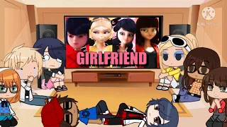 Mlb characters react to Girlfriend AMV || Miraculous Ladybug || •Baylees Bakery• ||