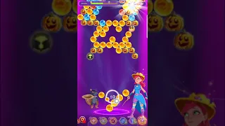 Bubble witch 3 saga level 2074 no boosters. Used blue cat and used yellow cat at the top.