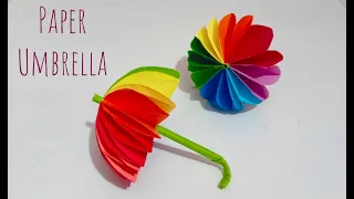 How To  Make Beautiful Umbrella  With Color Paper | Diy Paper  Umbrella | Mini Paper Umbrella