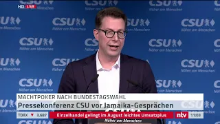 #btw21 LIVE: Die Pressekonferenz von Markus Blume nach der Videokonferenz des CSU-Präsidiums