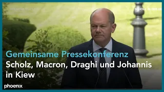 Bundeskanzler Scholz mit Macron und Draghi in Kiew