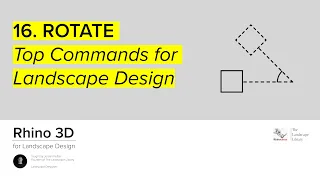 16. ROTATE | Rhino Commands for Landscape Design