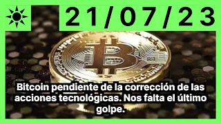 Bitcoin pendiente de la corrección de las acciones tecnológicas. Nos falta el último golpe.