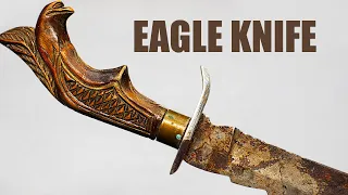 Beautiful Hunting Knife Restoration. Restoring the Rusty Knife