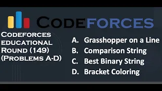 Codeforces Educational round 149 | D. Bracket Coloring | C. Best Binary String |B. Comparison String