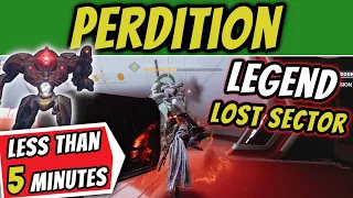 Perdition Legend Lost Sector SOLO in Under 5 Minutes (1250 Difficulty) | Destiny 2