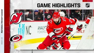 Devils @ Hurricanes 12/20 | NHL Highlights 2022