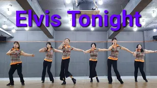 Elvis Tonight line dance (Absolute Beginner) Demo