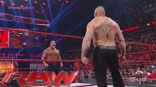 Goldberg and Brock Lesnar faced off - WWE Monday Night Raw 14 November 2016 (11/14/2016)