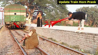 Update Train Horn Prank 2023 !! part 15!!The Best Of Train Horn Prank Reaction on Public....