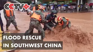 Flood Relief Efforts Underway After Heavy Rains Soak Southwest China