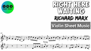 Free Sheet [Karaoke] Right Here Waiting - Richard Marx [Violin Sheet Music]