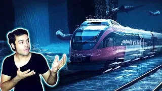 पानी के अंदर की ट्रेन (Proposed Technology) Project Underwater Speed Rail UAE to Mumbai - FactTechz