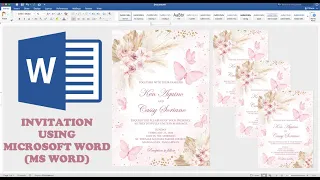 BOHO PINK BUTTERFLY | How to make WEDDING INVITATION in Microsoft Word | Cassy Soriano
