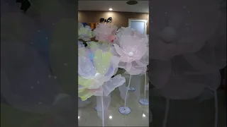 Hướng dẫn làm Hoa Vải Voan khổng lồ độc, lạ , How to make fabric flower, Sun Hoa Shop