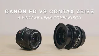 CONTAX ZEISS VS CANON FD | Comparison between my Vintage Lenses for Filmmaking ( BMPCC 4K / 6K )