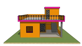 26 x 36 house plan with 3d elevation II 26 x 36 ghar ka naksha II 26 x 36 home design |small village