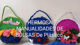 HERMOSA MANUALIDADES DE BOLSAS DE PLÁSTICO 😍😍😍😍😍😍