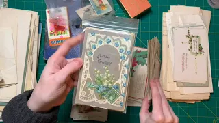Making Antique Junk Journal Ephemera Kits for Etsy