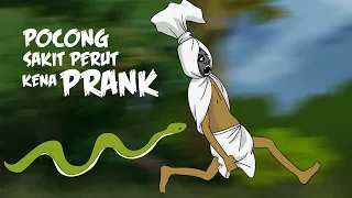 Pocong Sakit Perut Kena Prank - Kartun Hantu Lucu