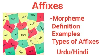 What are Affixes? Explain with examples in Urdu /Hindi