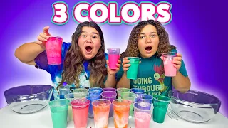 3 COLORS OF GLUE SLIME CHALLENGE