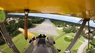 1942 Boeing Stearman PT-17 Landing at Spruce Creek