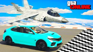 КТО БЫСТРЕЕ МАШИНА ИЛИ ГИДРА?! КТО ИЗ НАС ПЕРВЫМ ПРИЕДЕТ НА ФИНИШ?! - ГОНКИ GTA 5 ONLINE